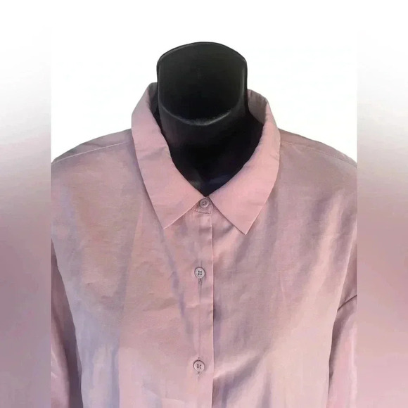 La Ven women’s pale pink statement sleeves button down shirt sz XS preloved - Picture 5 of 7